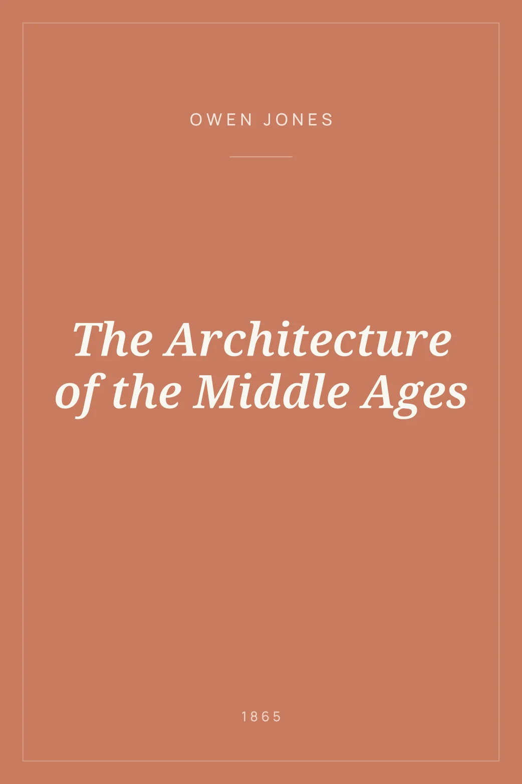 Portada de The Architecture of the Middle Ages