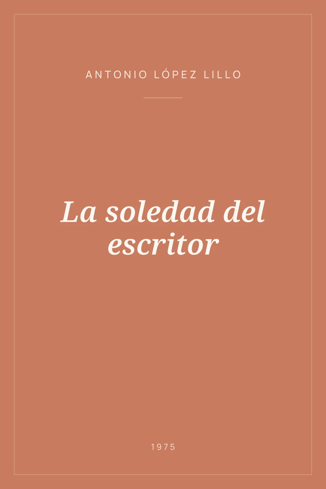 Portada de La soledad del escritor
