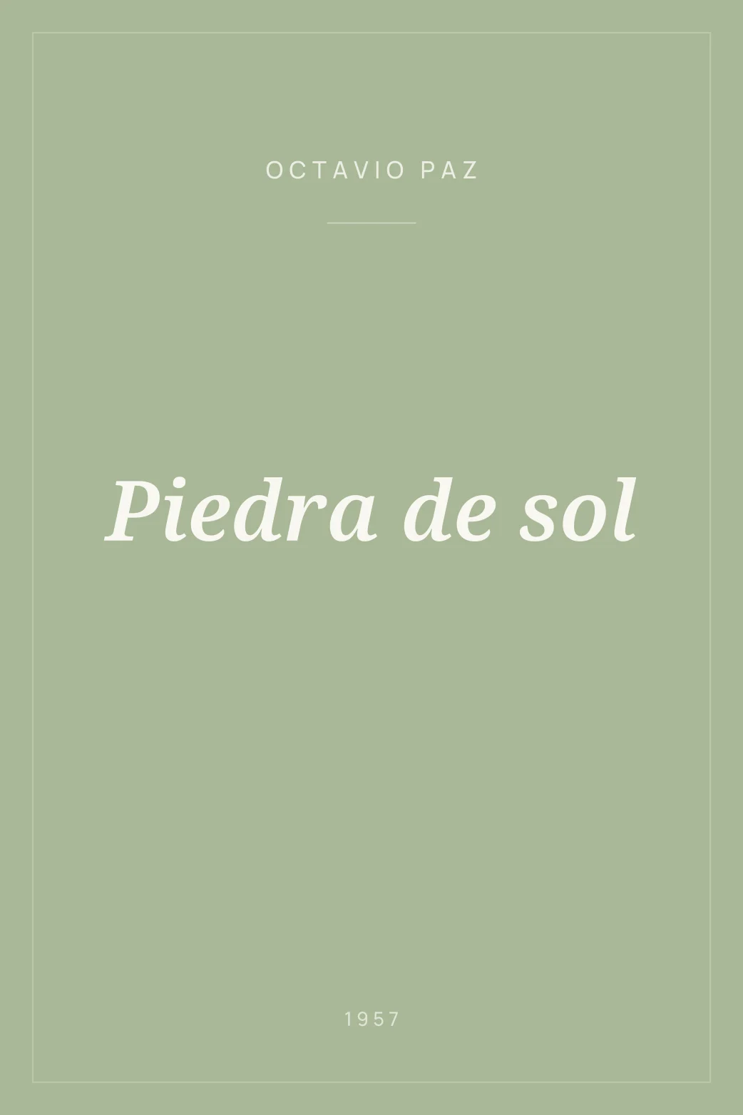 Portada de Piedra de sol