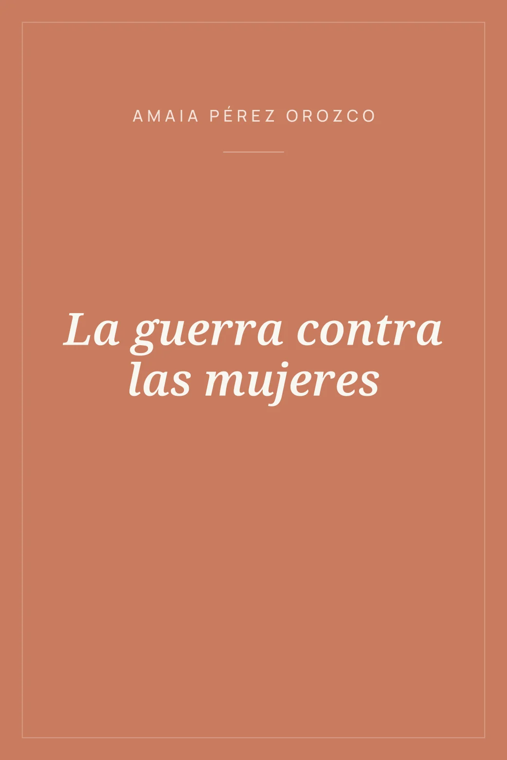 Portada de La guerra contra las mujeres