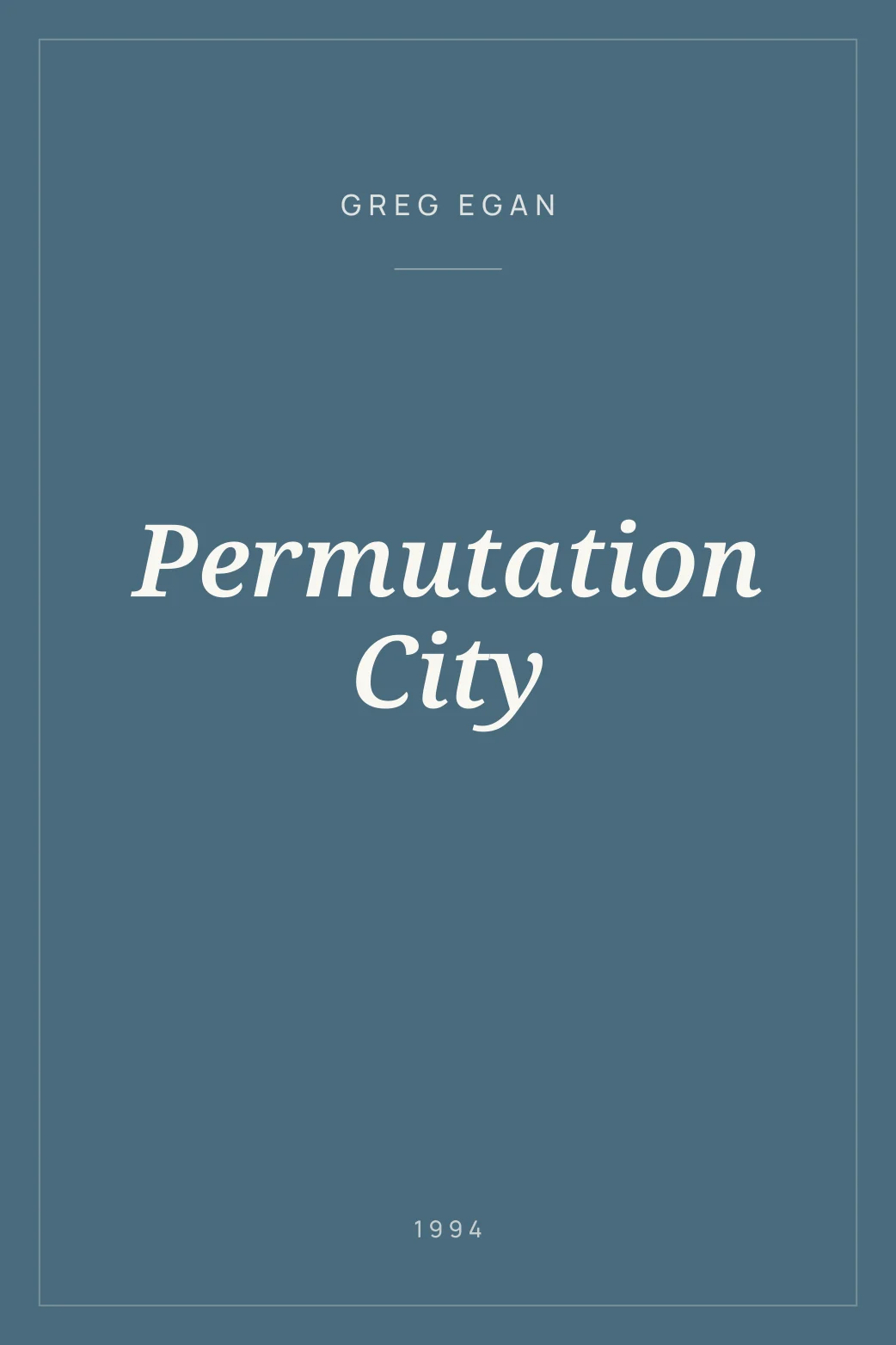 Portada de Permutation City