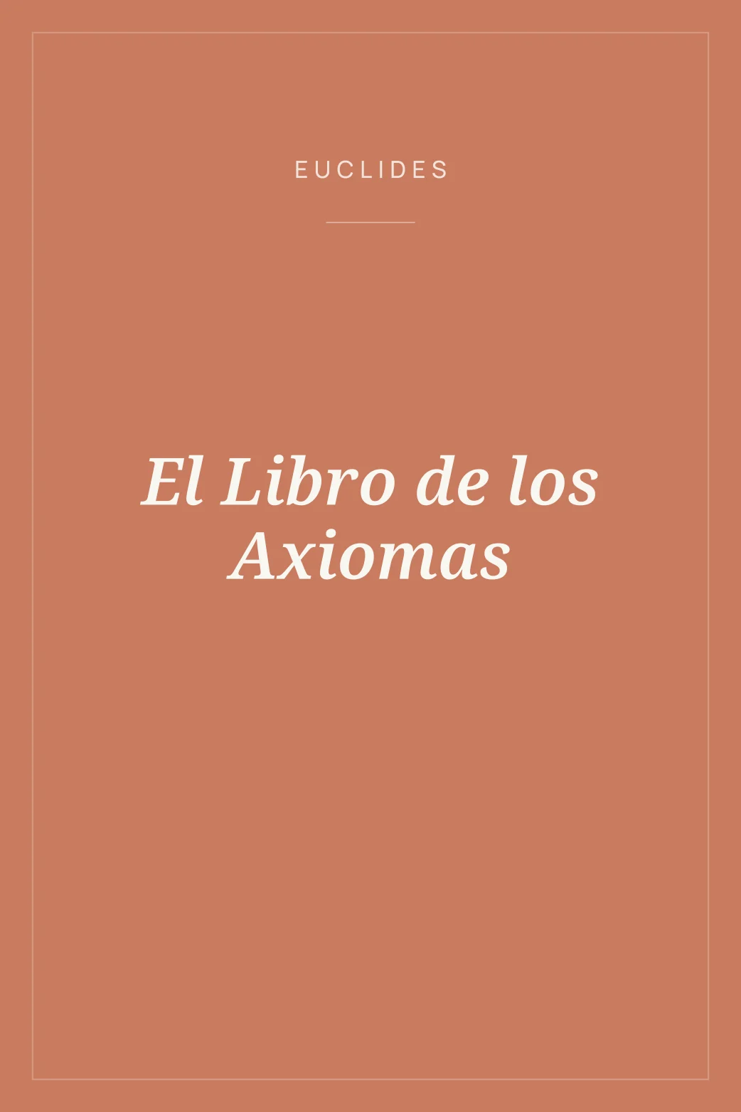 Portada de El Libro de los Axiomas