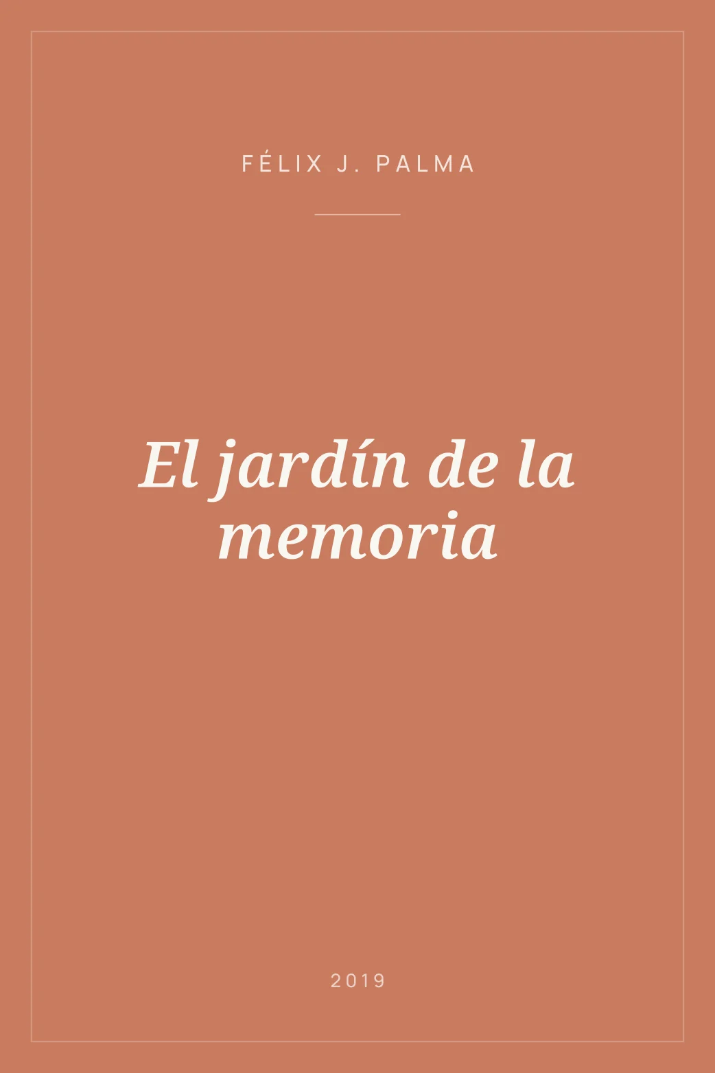 Portada de El jardín de la memoria
