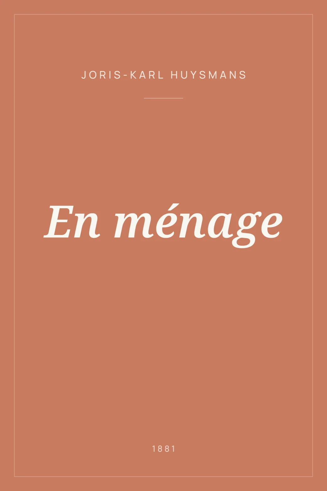Portada de En ménage