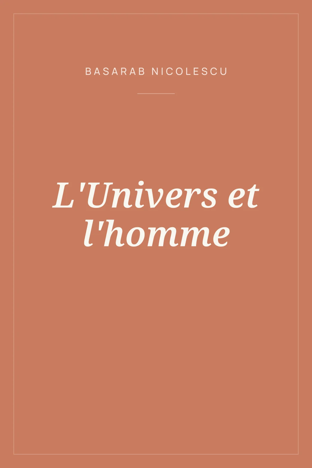 Portada de L'Univers et l'homme