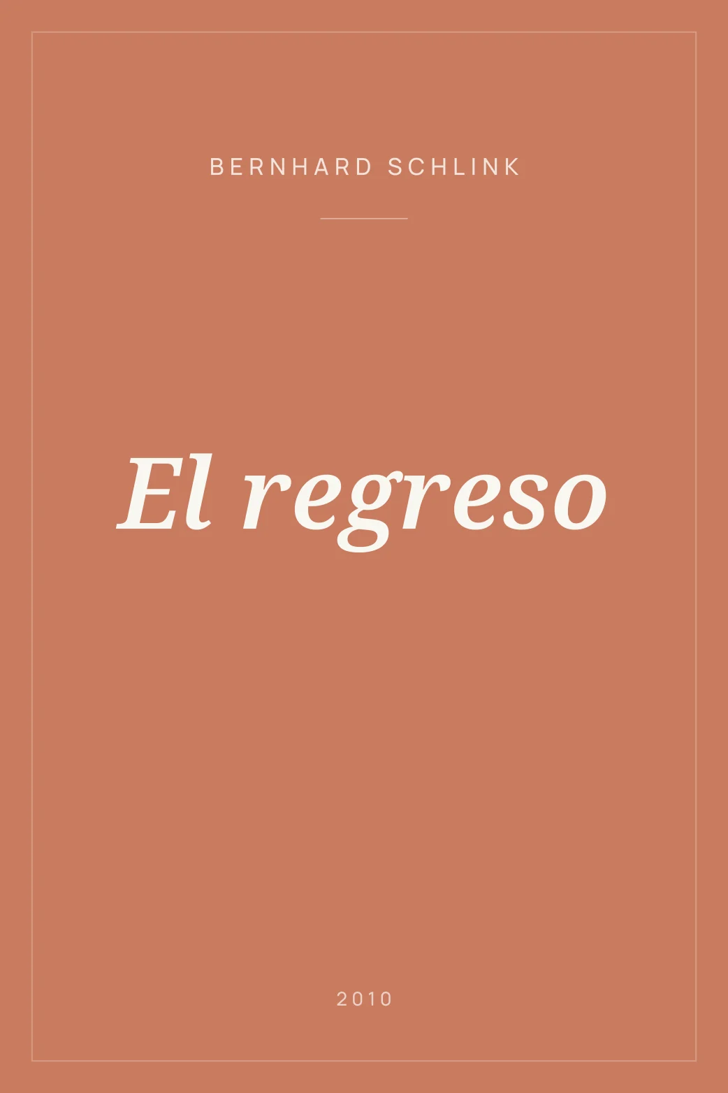 Portada de El regreso