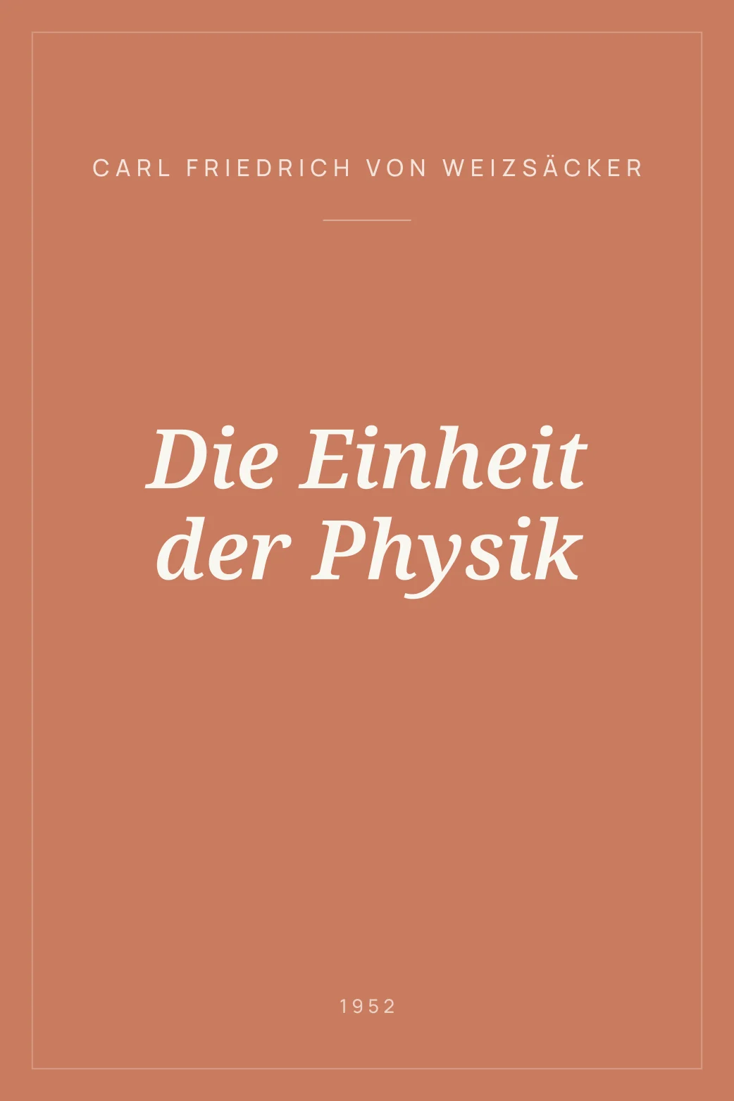 Portada de Die Einheit der Physik