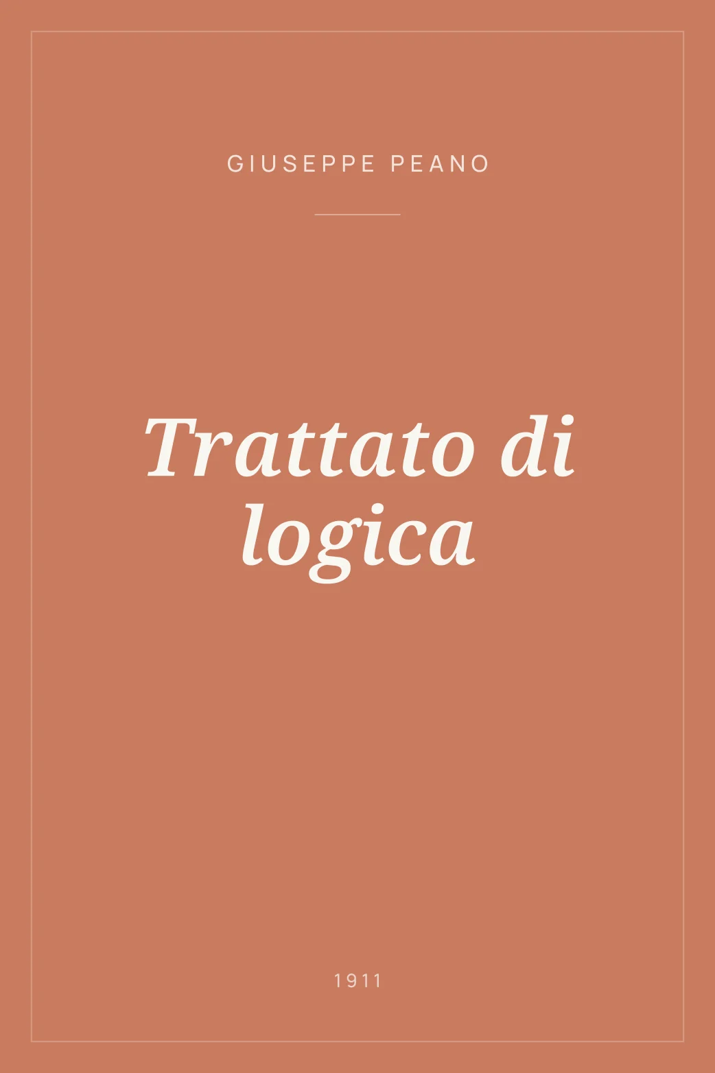 Portada de Trattato di logica
