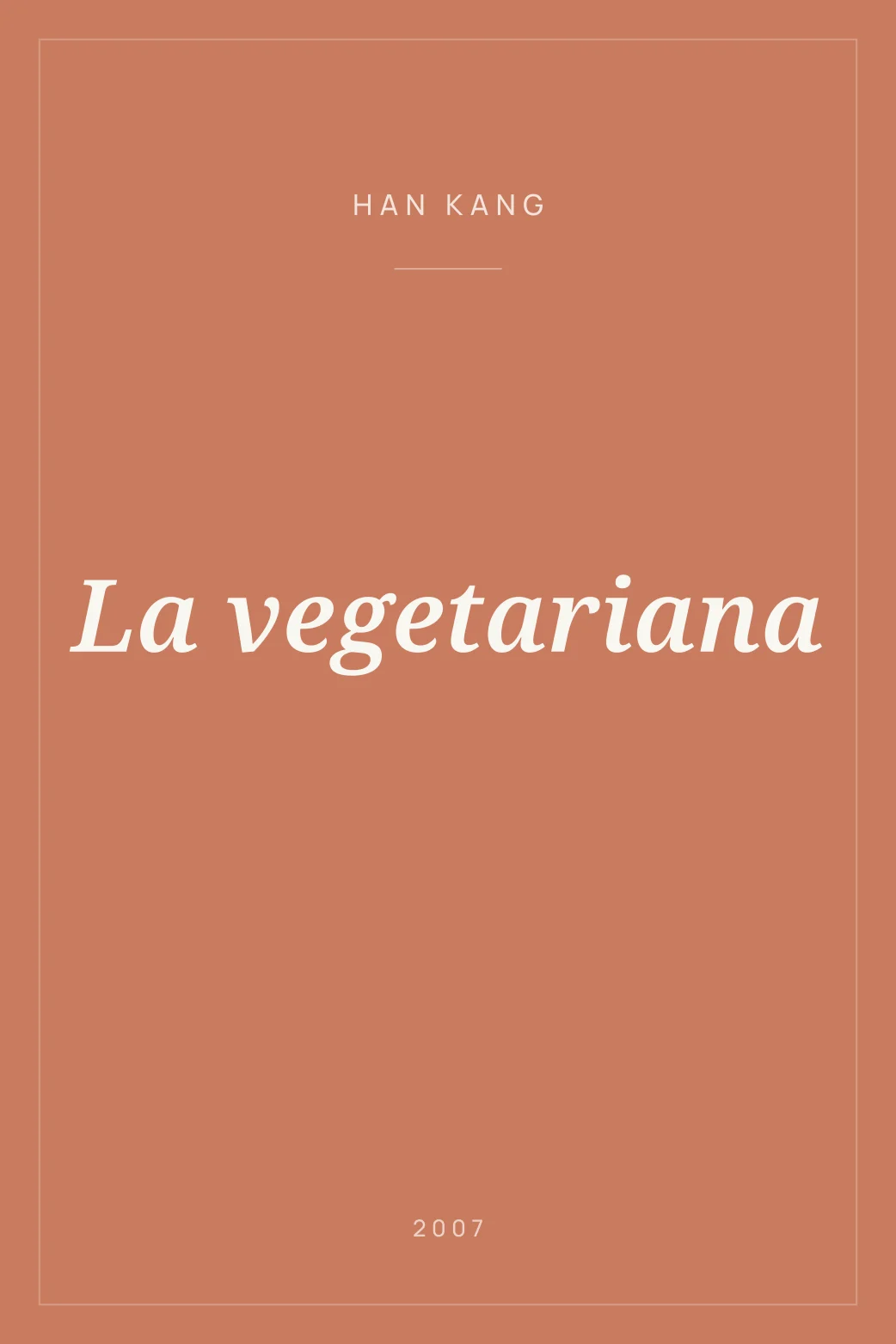 Portada de La vegetariana