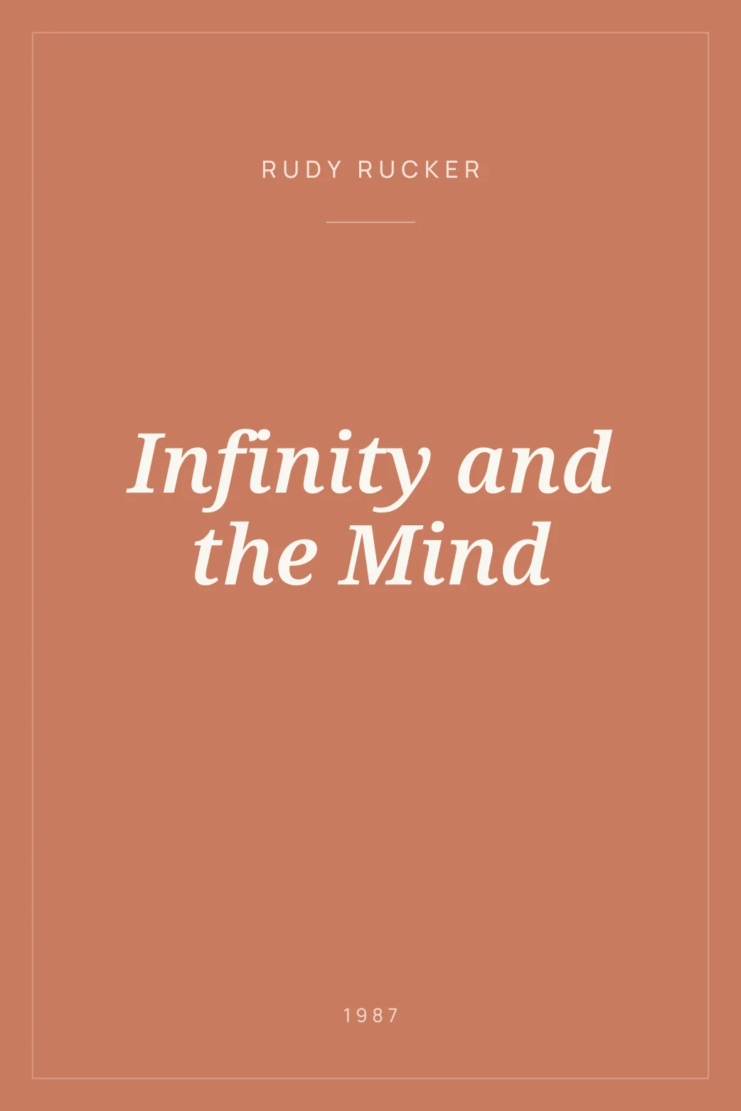 Portada de Infinity and the Mind