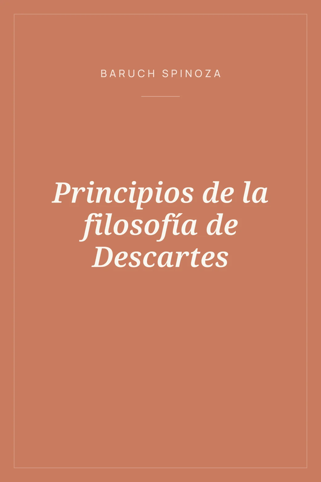 Portada de Principios de la filosofía de Descartes