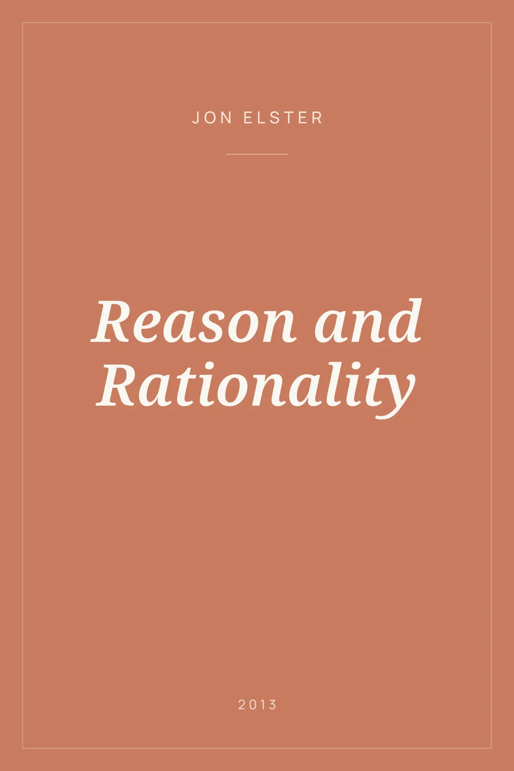Portada de Reason and Rationality