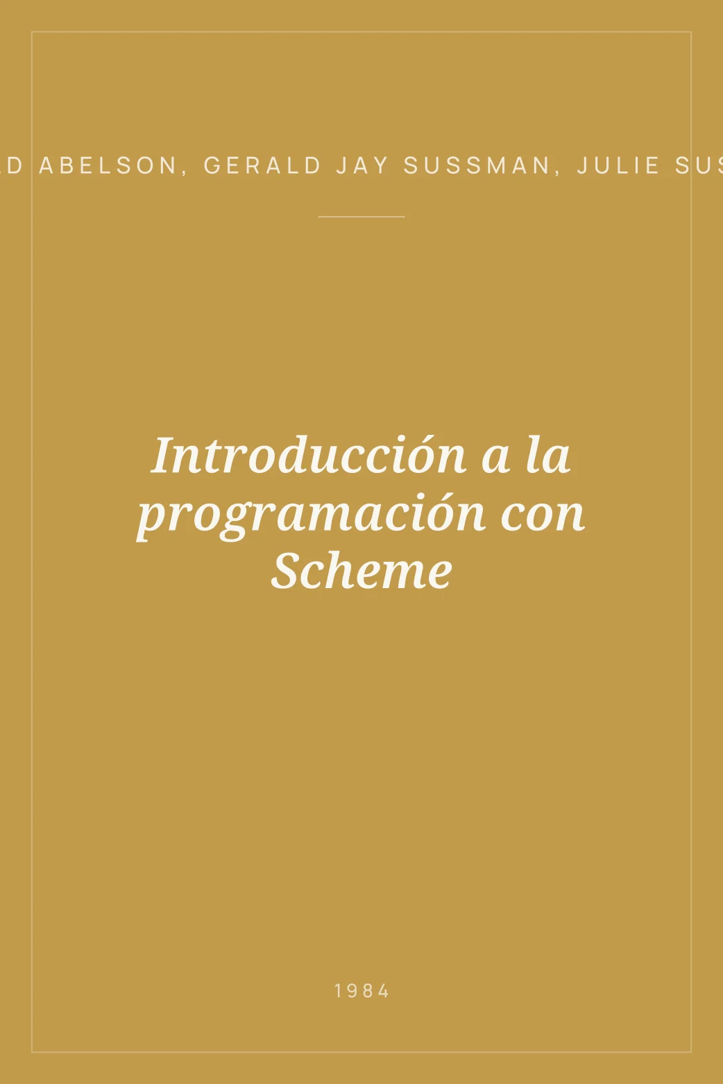 Portada de Introducción a la programación con Scheme