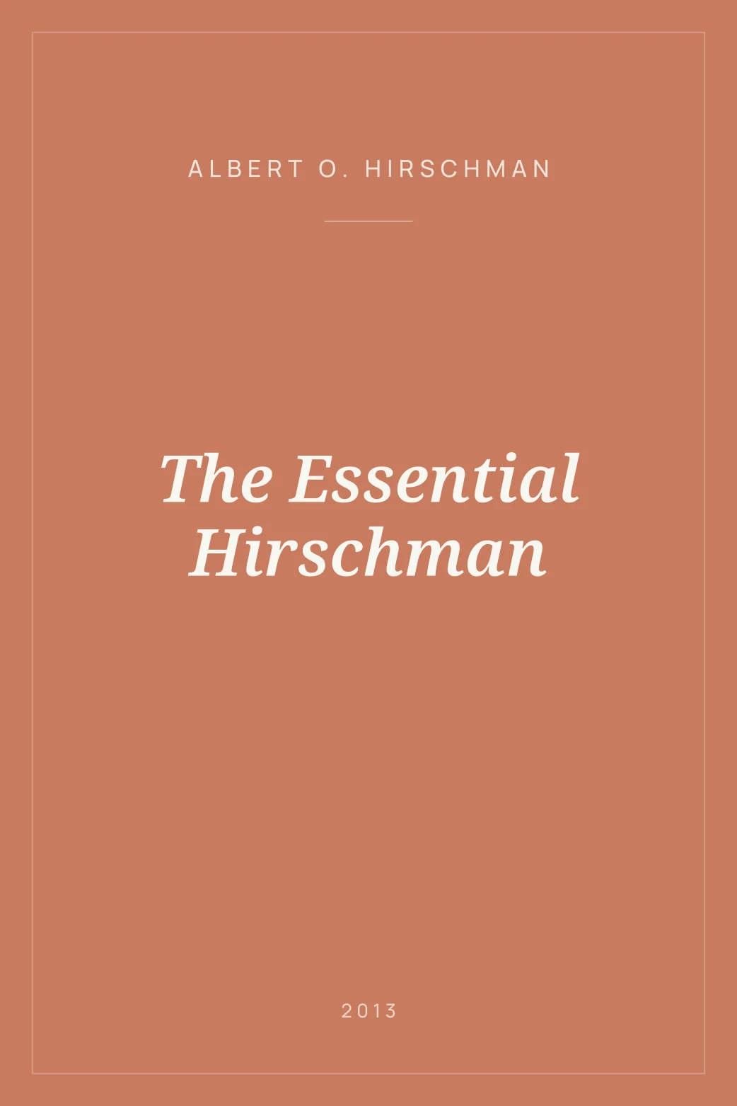 Portada de The Essential Hirschman