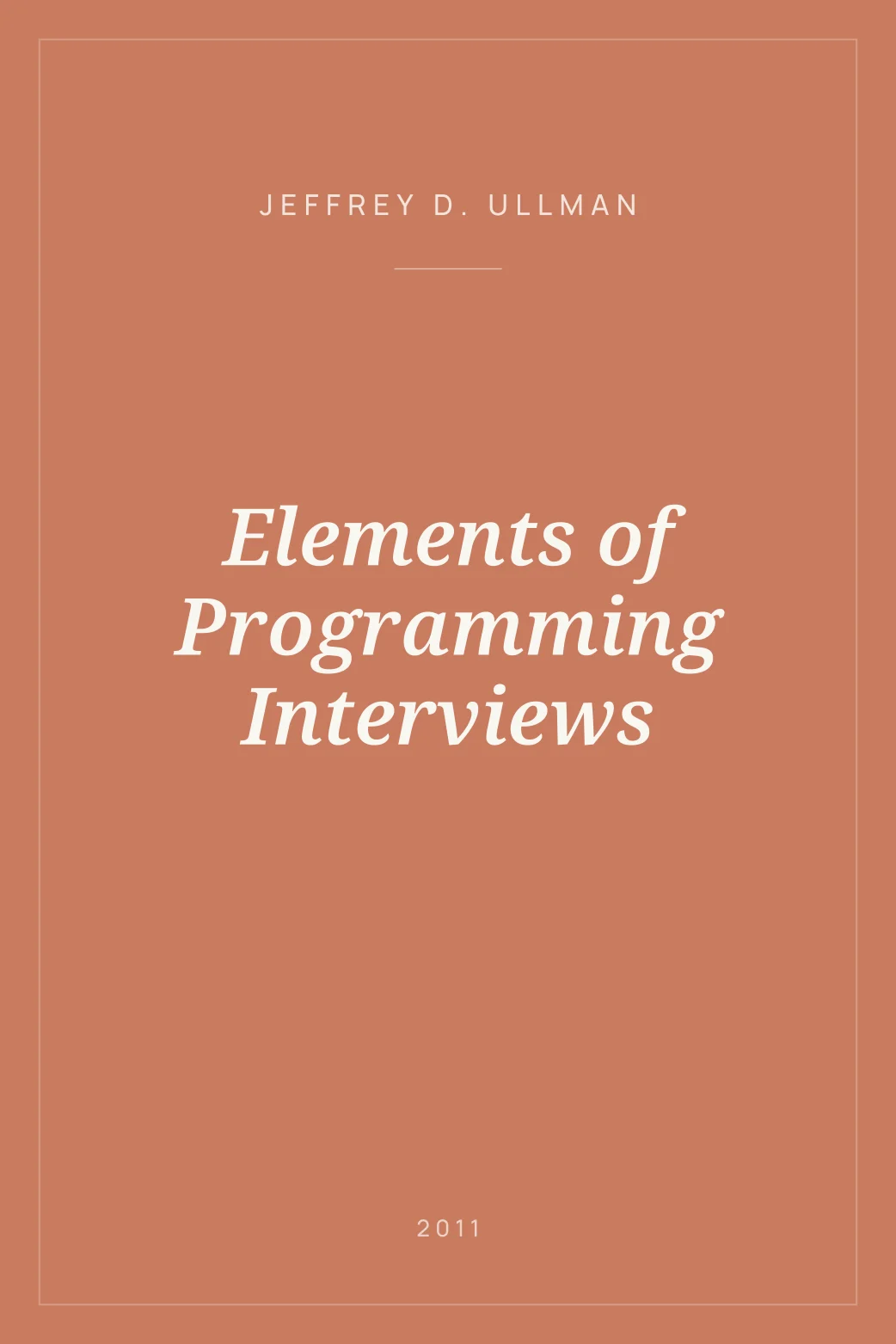 Portada de Elements of Programming Interviews