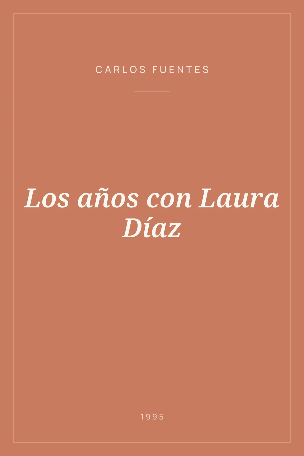Portada de Los años con Laura Díaz