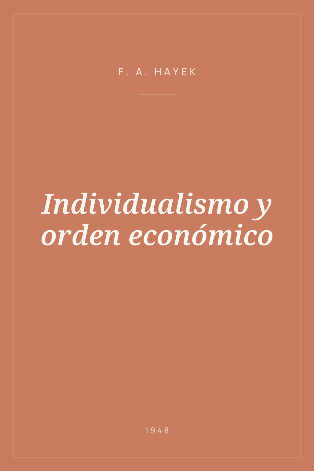 Portada de Individualismo y orden económico