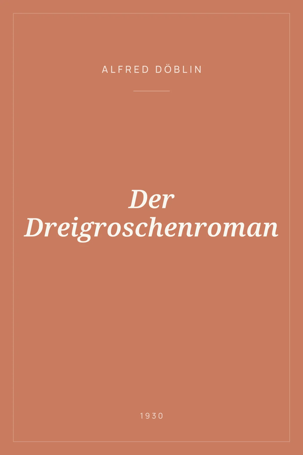 Portada de Der Dreigroschenroman