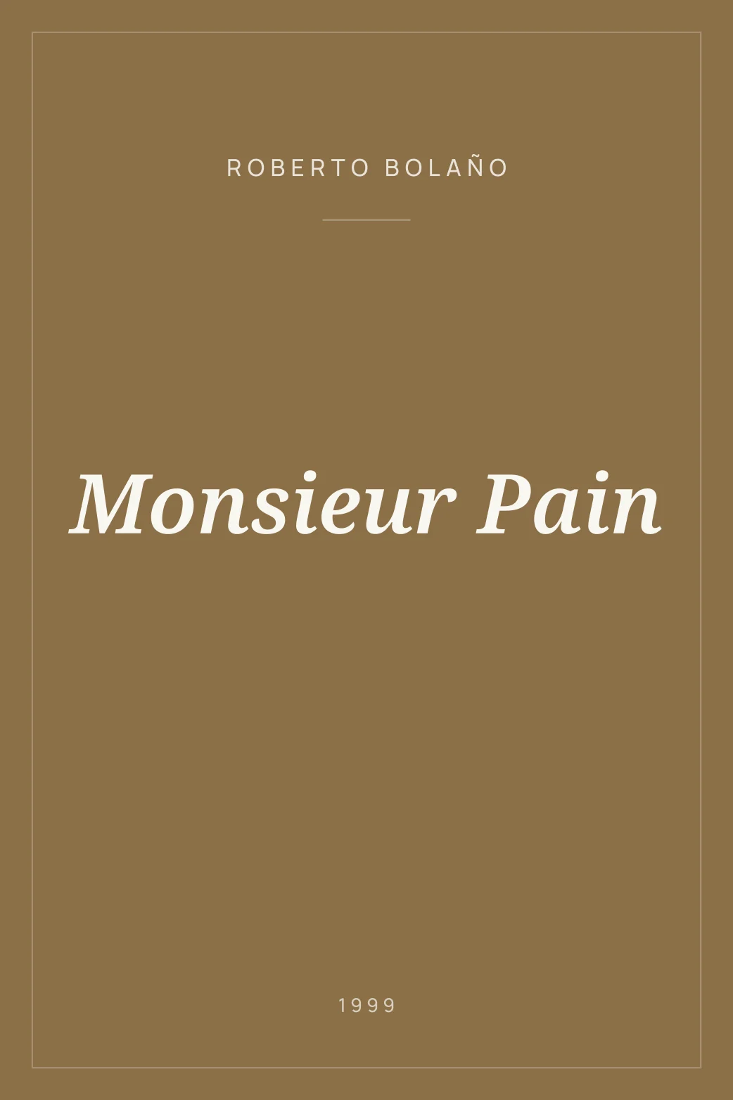 Portada de Monsieur Pain