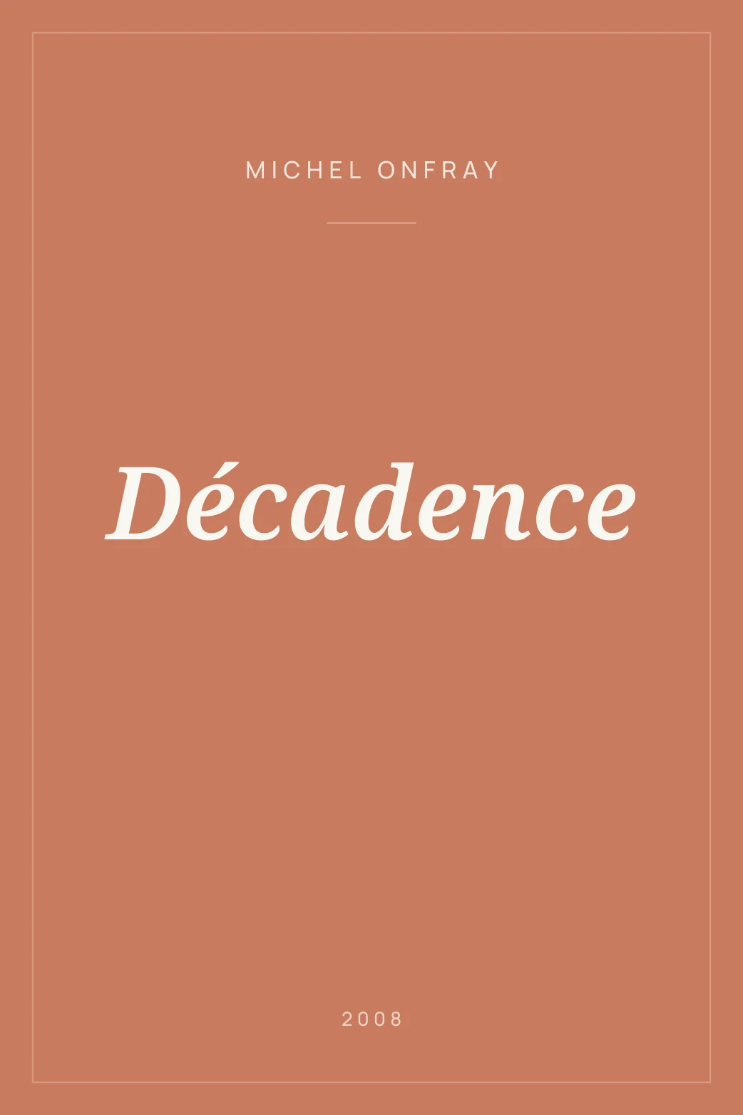 Portada de Décadence