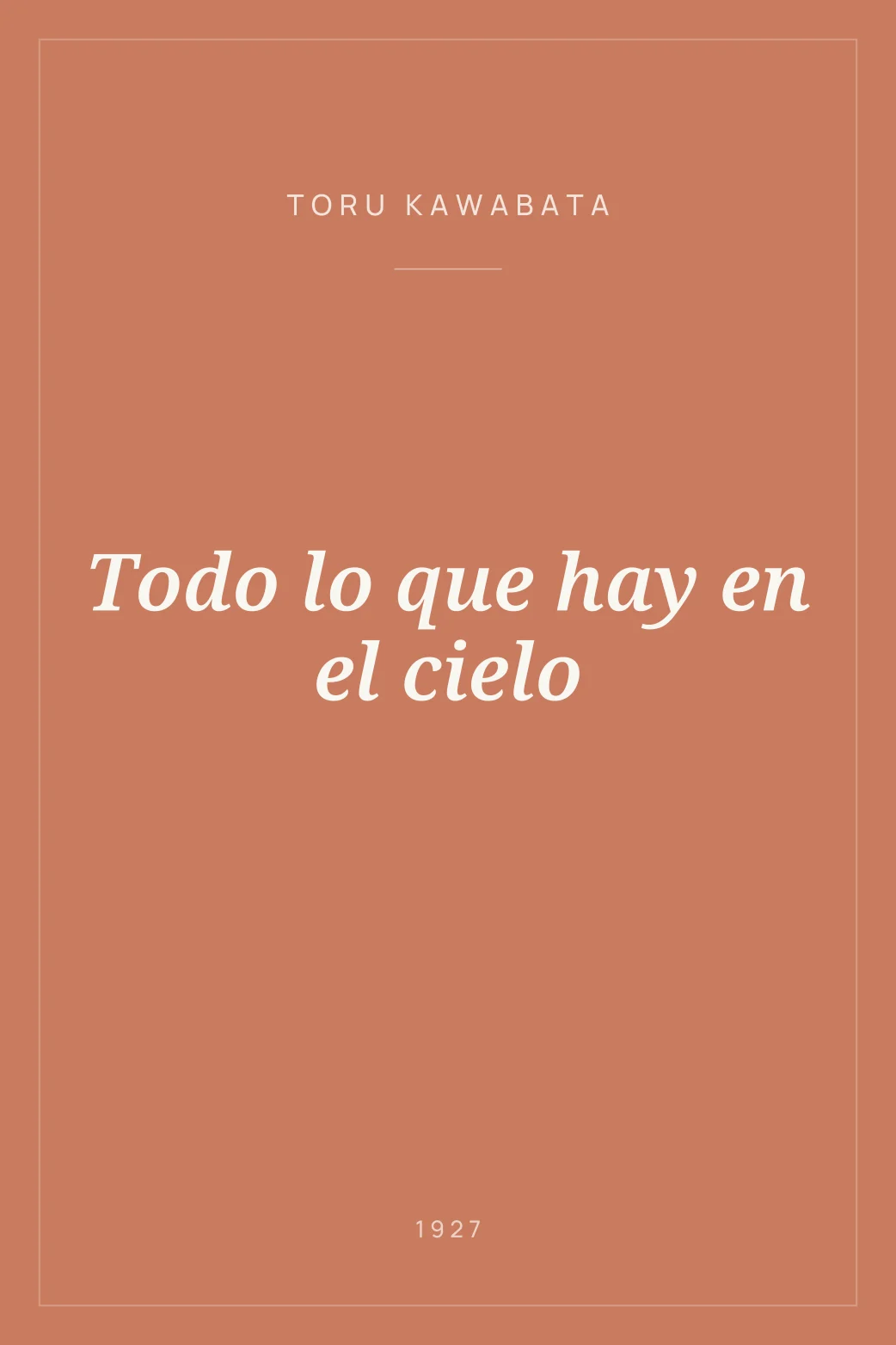 Portada de Todo lo que hay en el cielo