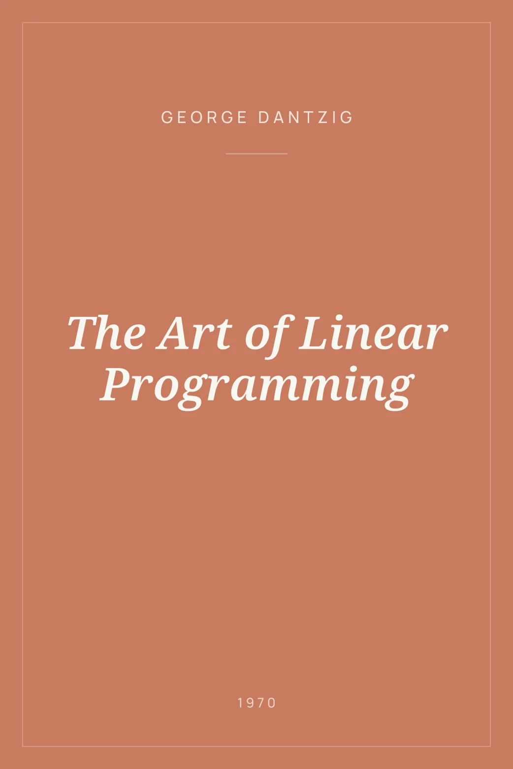 Portada de The Art of Linear Programming