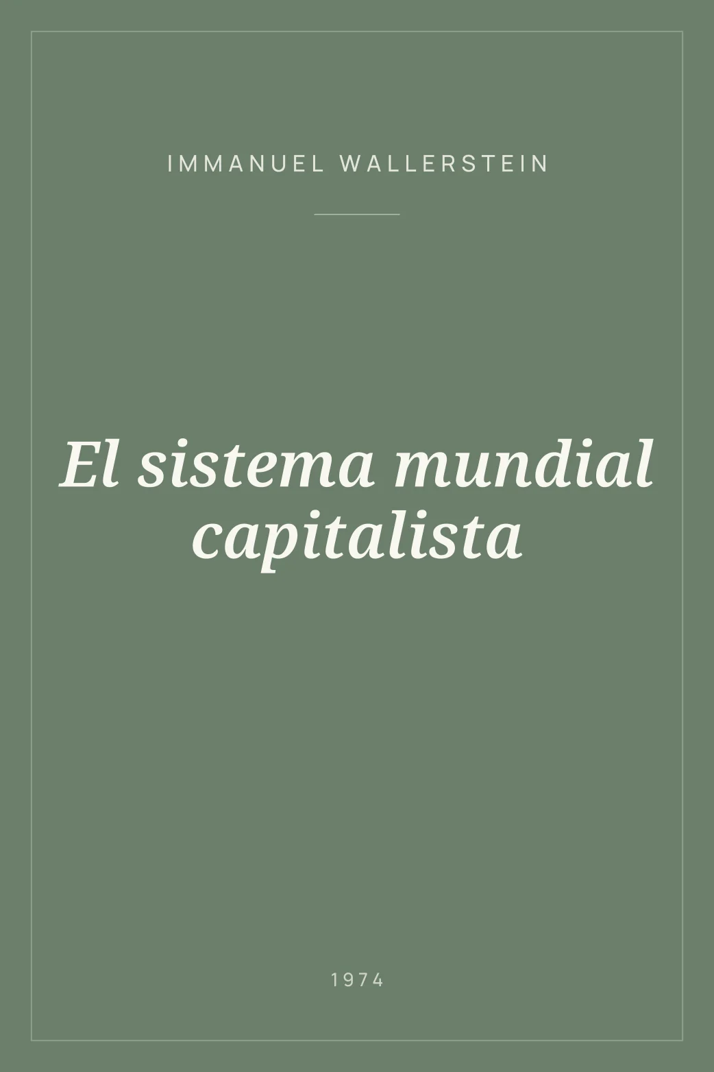 Portada de El sistema mundial capitalista