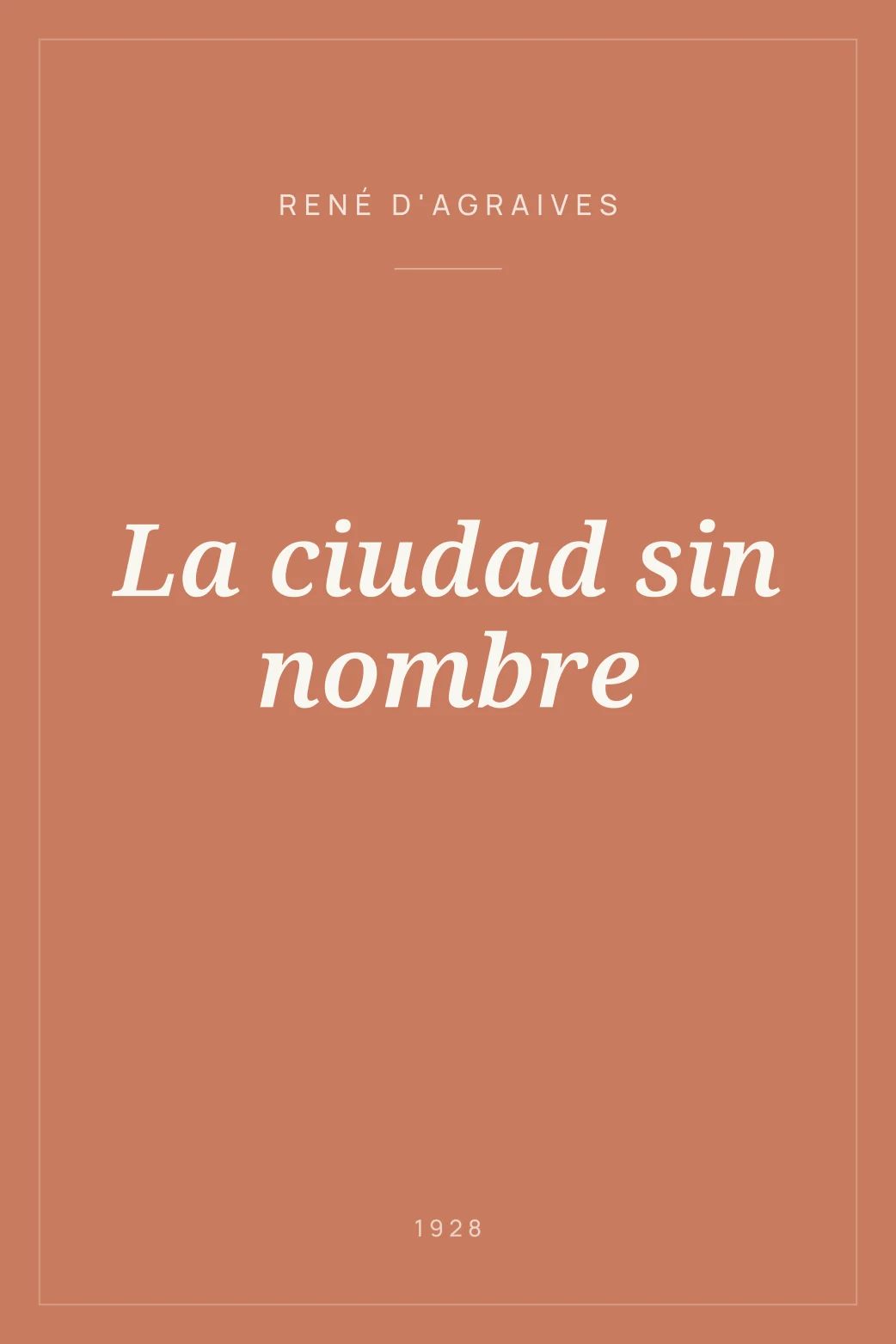 Portada de La ciudad sin nombre