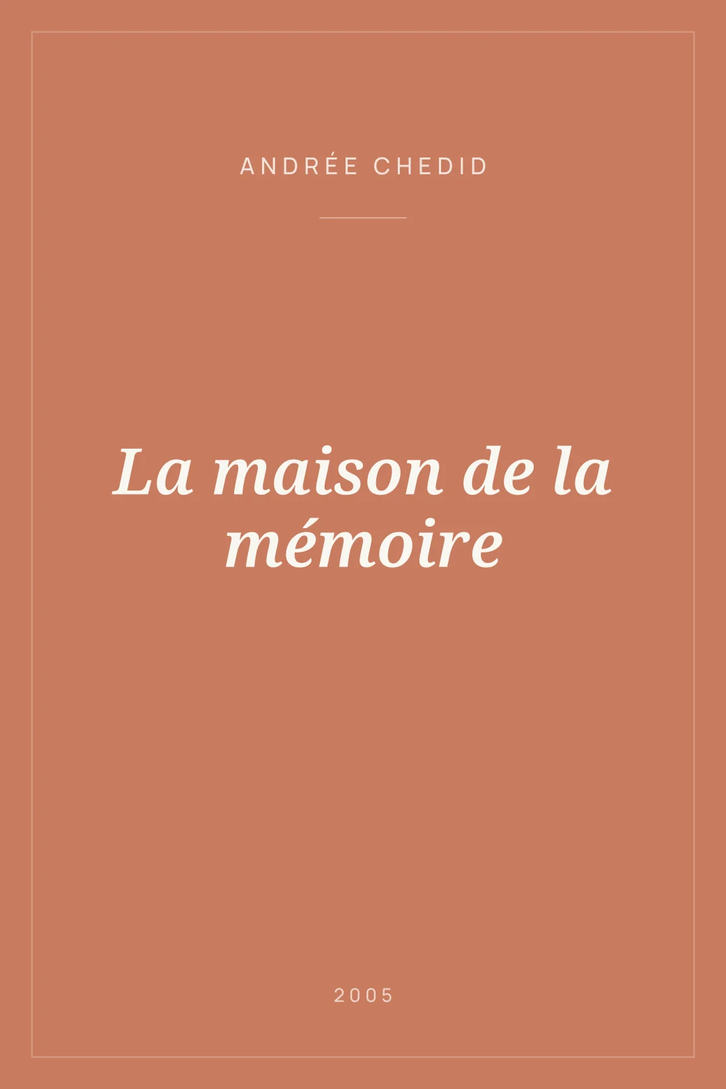 Portada de La maison de la mémoire