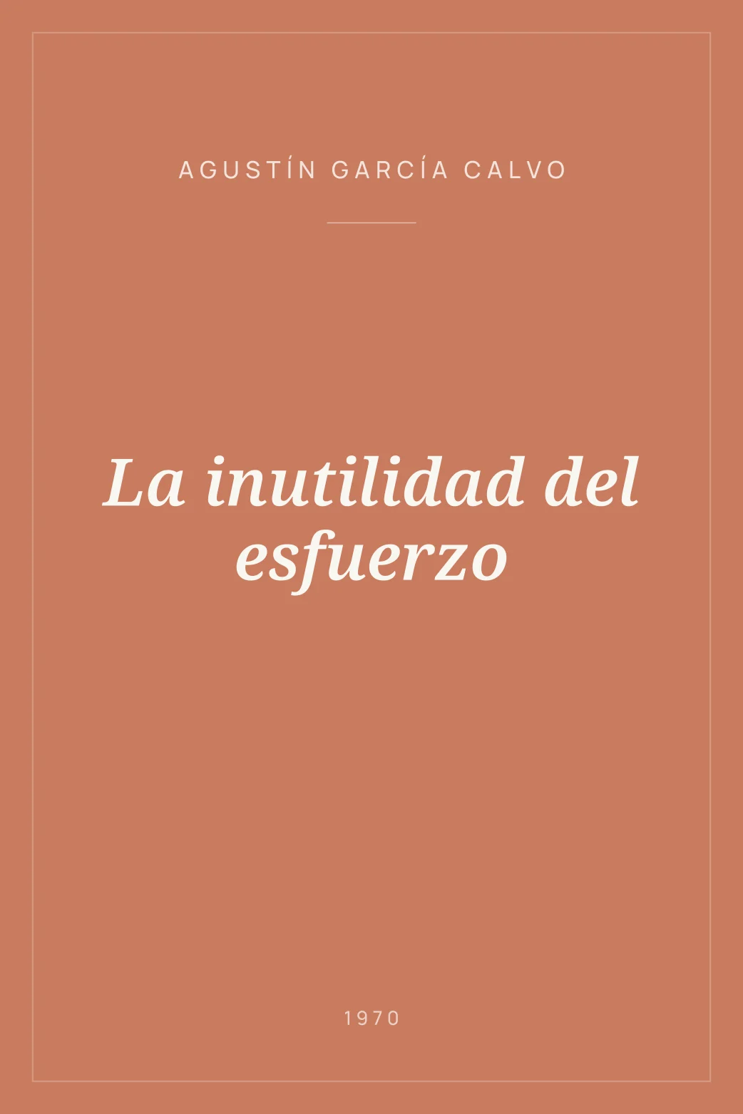 Portada de La inutilidad del esfuerzo