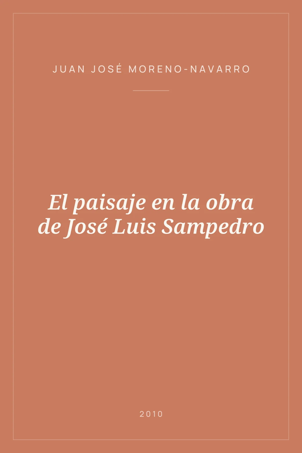 Portada de El paisaje en la obra de José Luis Sampedro