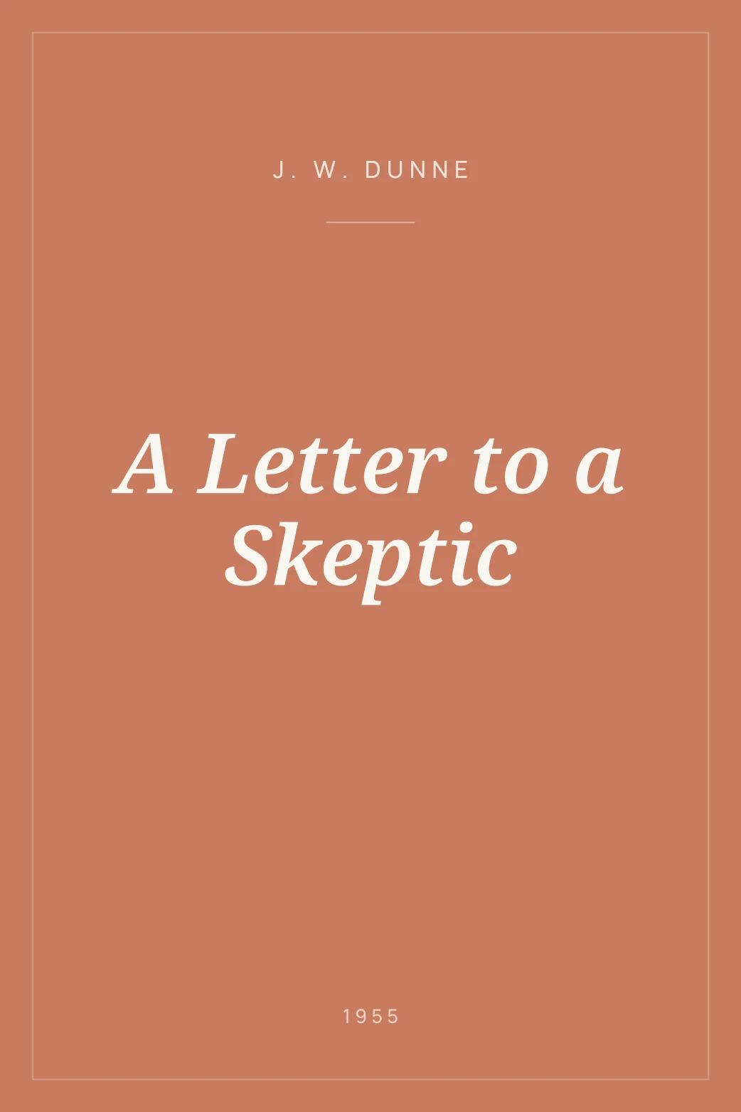 Portada de A Letter to a Skeptic