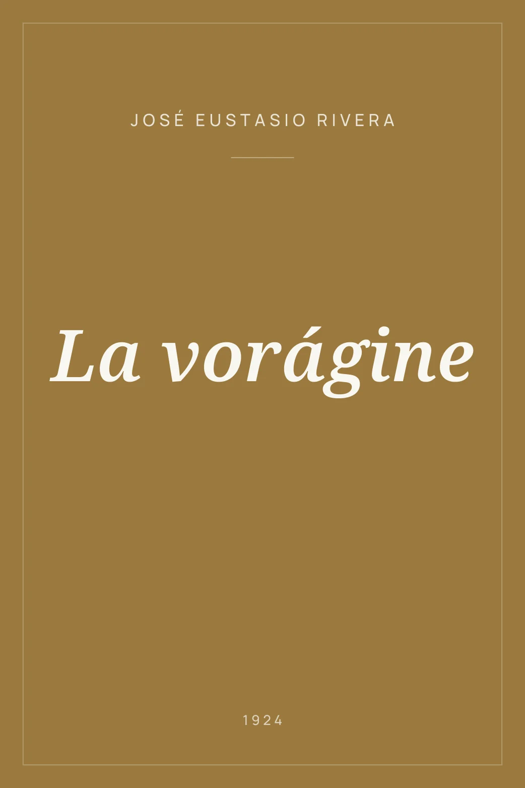 Portada de La vorágine