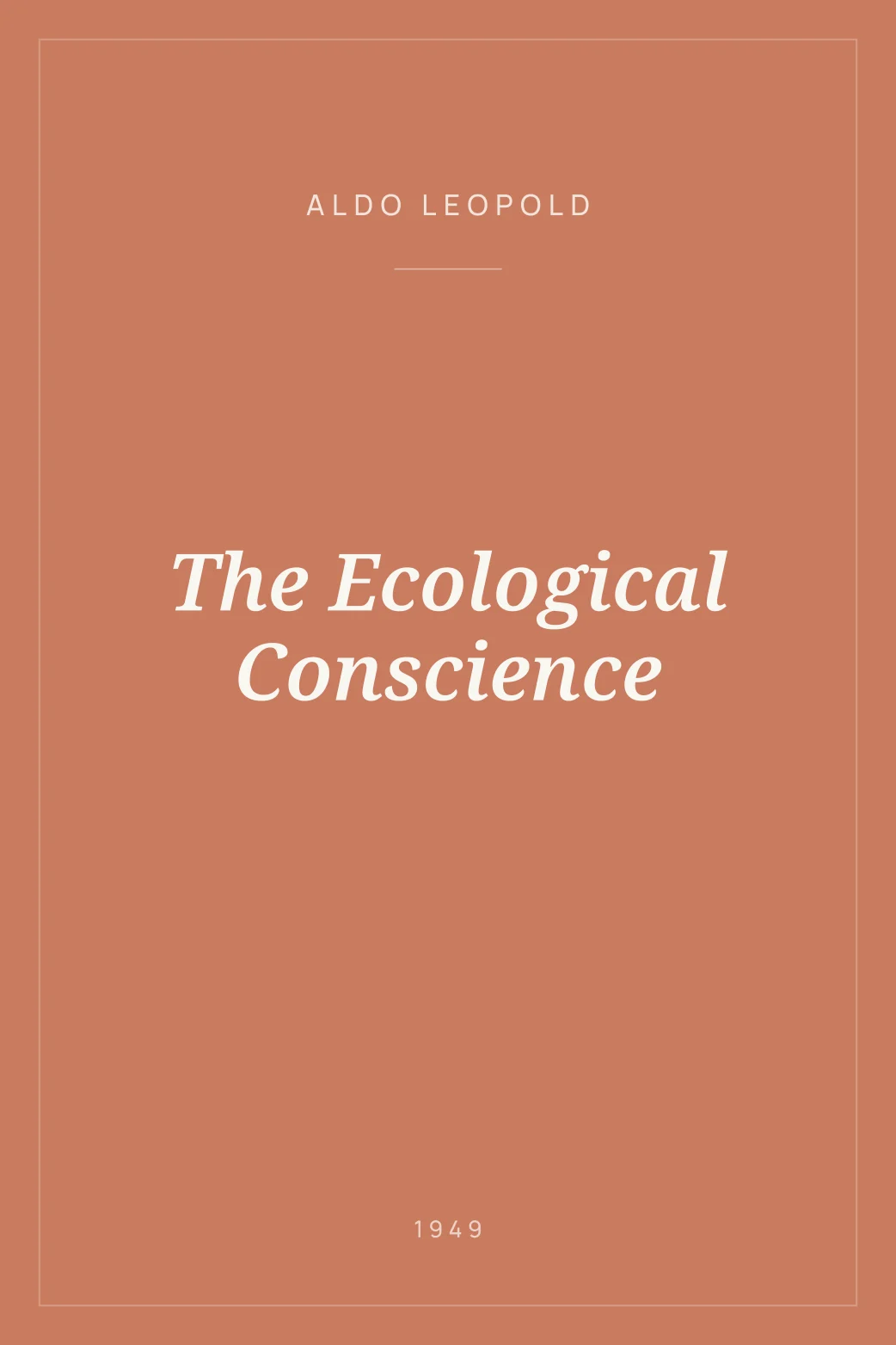 Portada de The Ecological Conscience