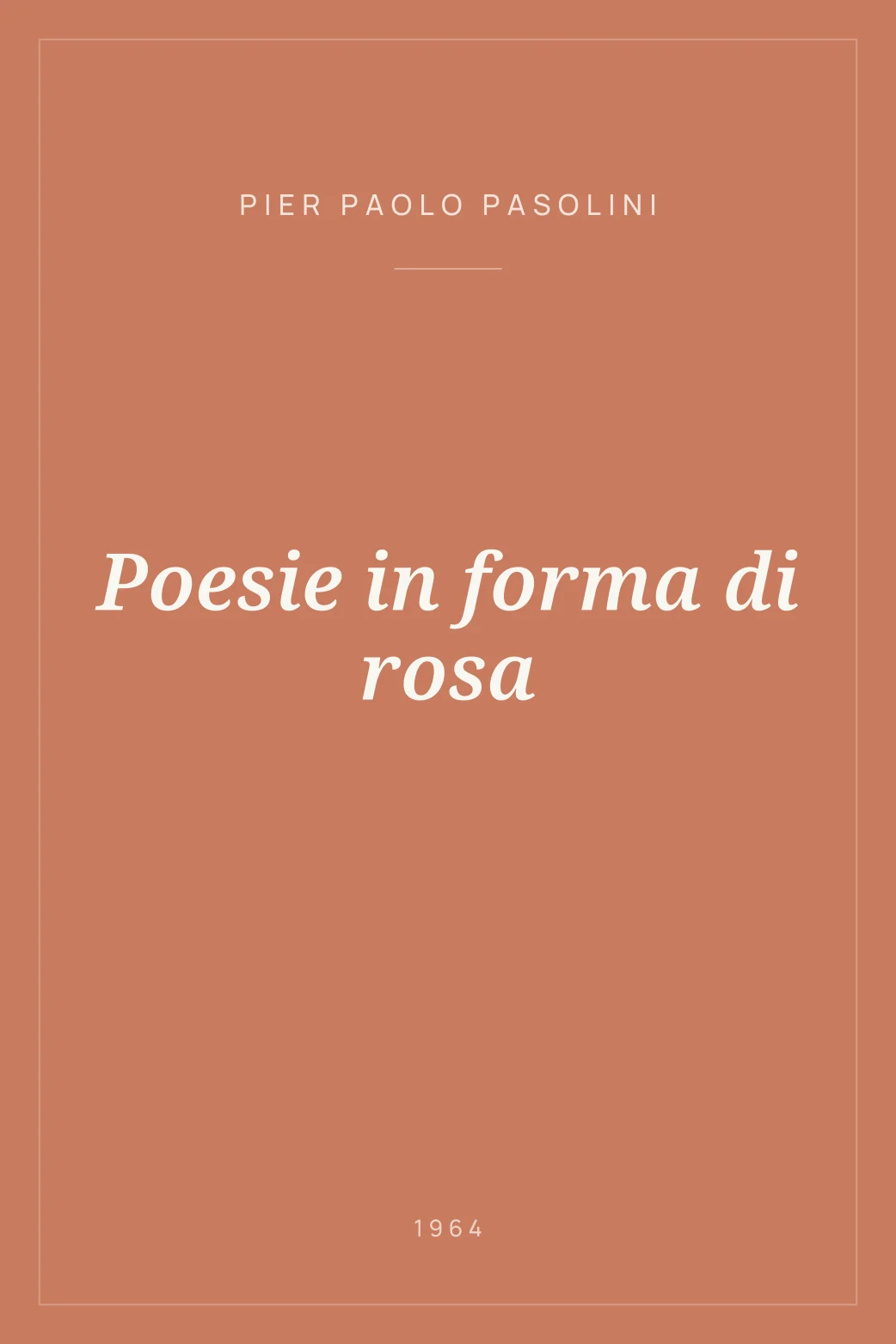 Portada de Poesie in forma di rosa