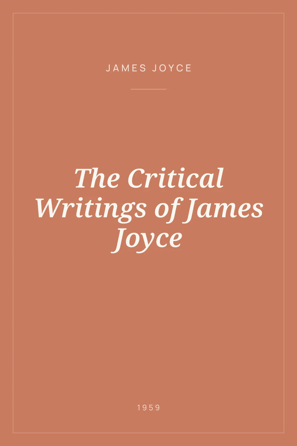 Portada de The Critical Writings of James Joyce
