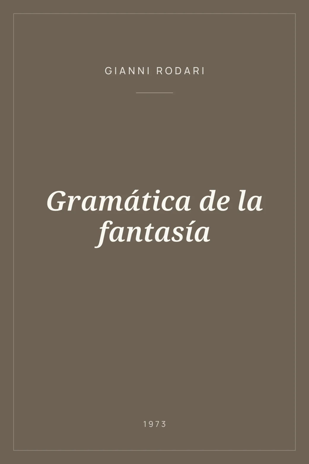 Portada de Gramática de la fantasía
