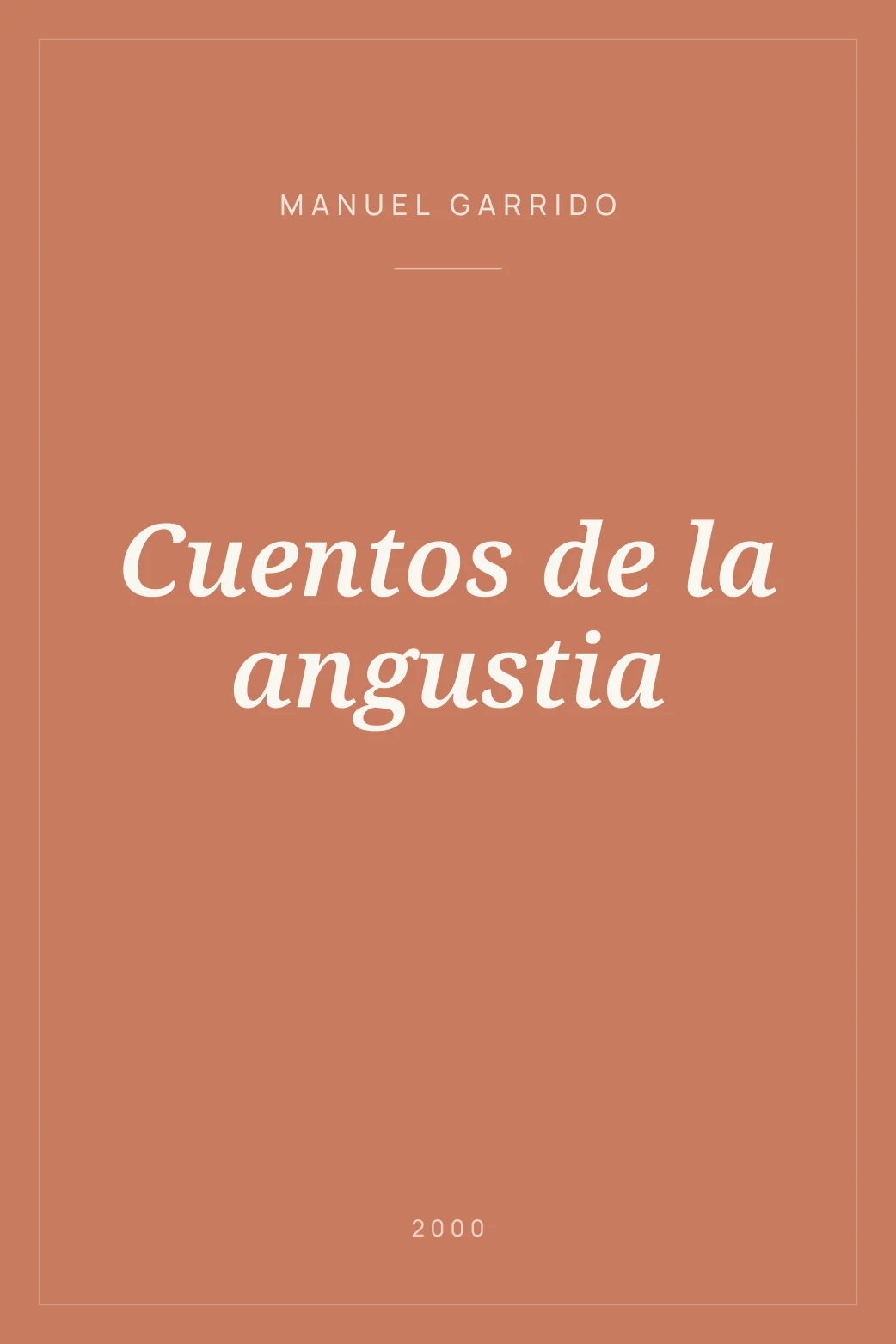 Portada de Cuentos de la angustia