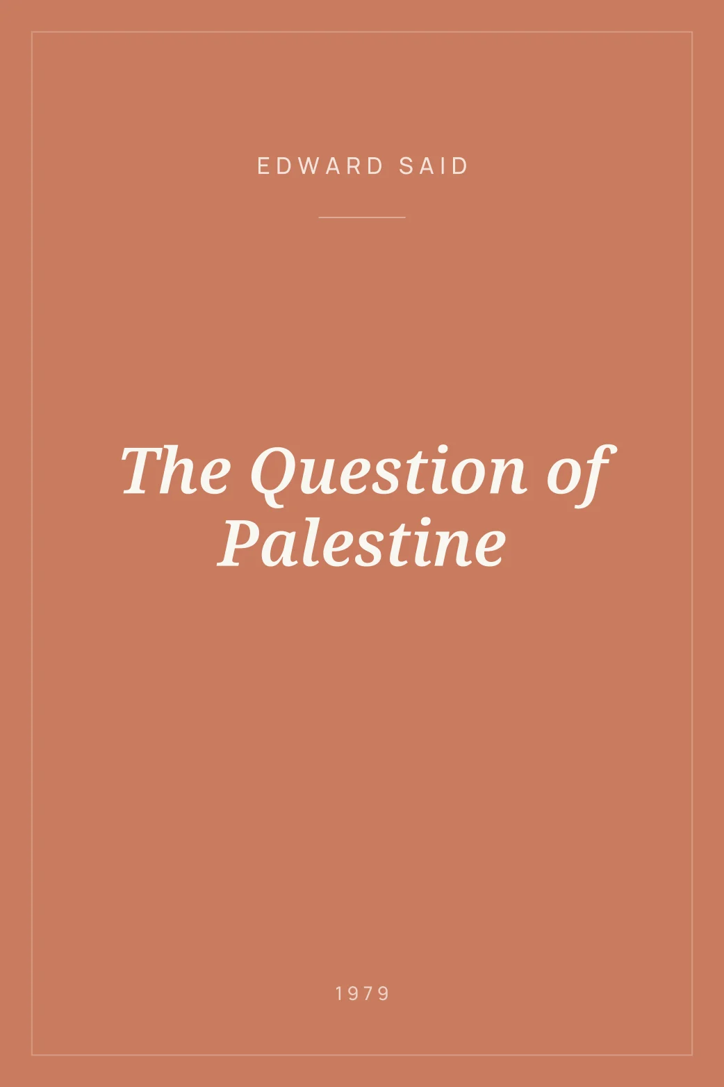 Portada de The Question of Palestine