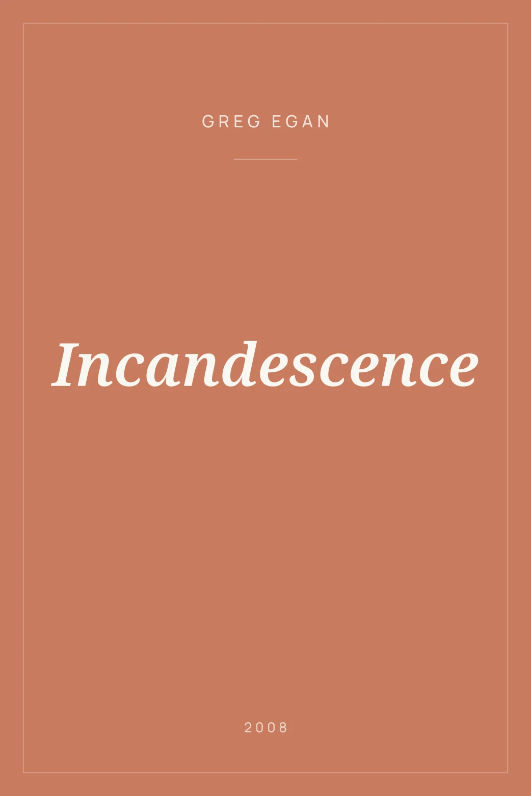 Portada de Incandescence