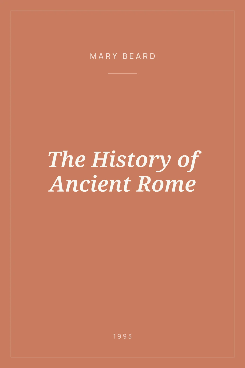 Portada de The History of Ancient Rome