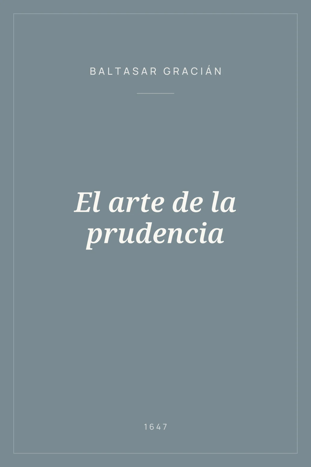 Portada de El arte de la prudencia