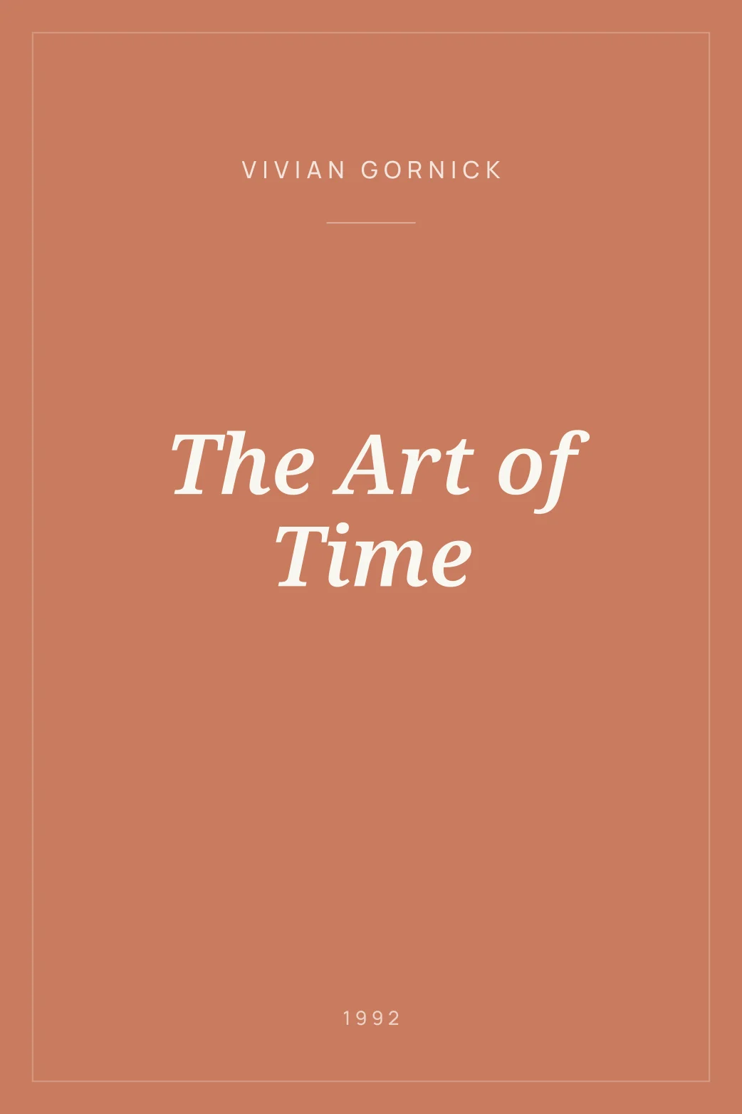 Portada de The Art of Time