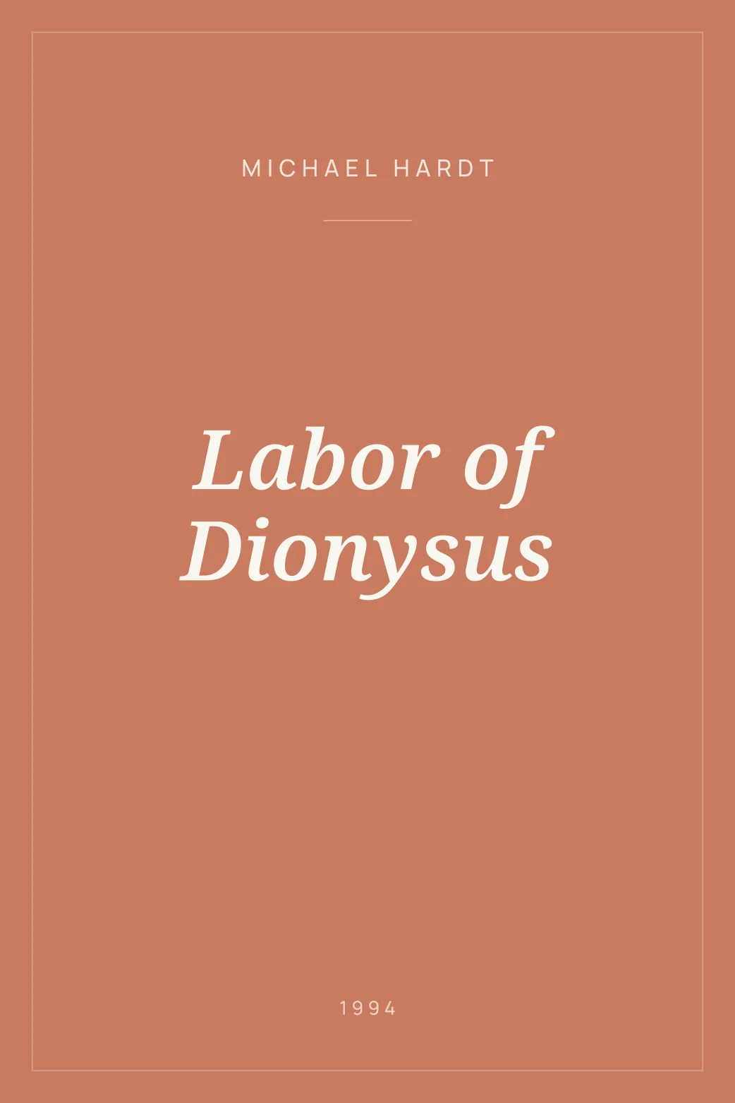 Portada de Labor of Dionysus