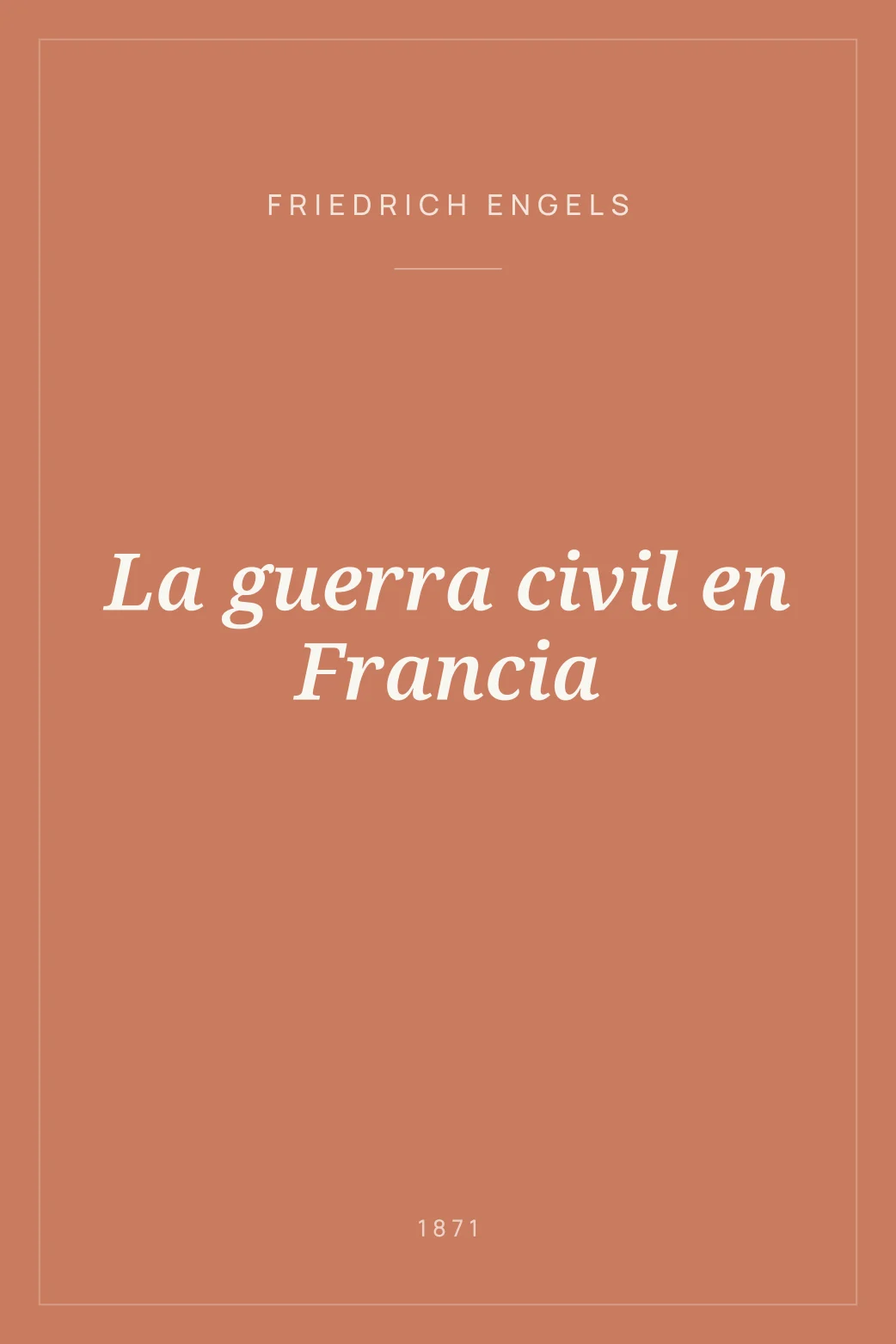 Portada de La guerra civil en Francia