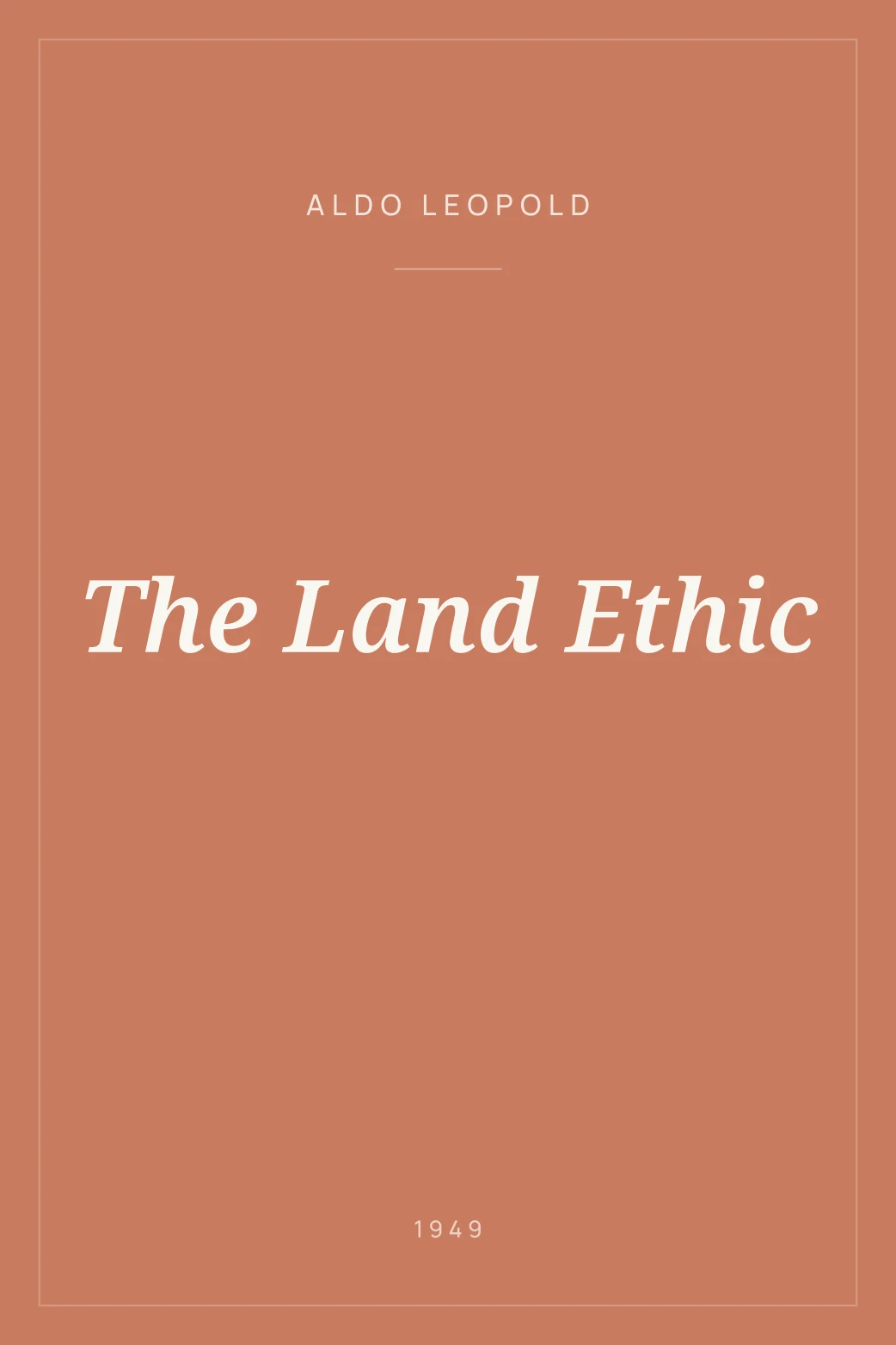 Portada de The Land Ethic