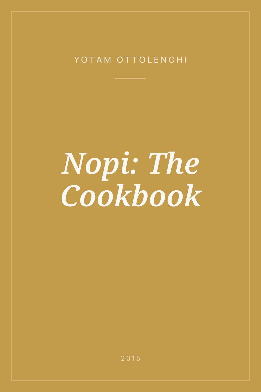 Portada de Nopi: The Cookbook