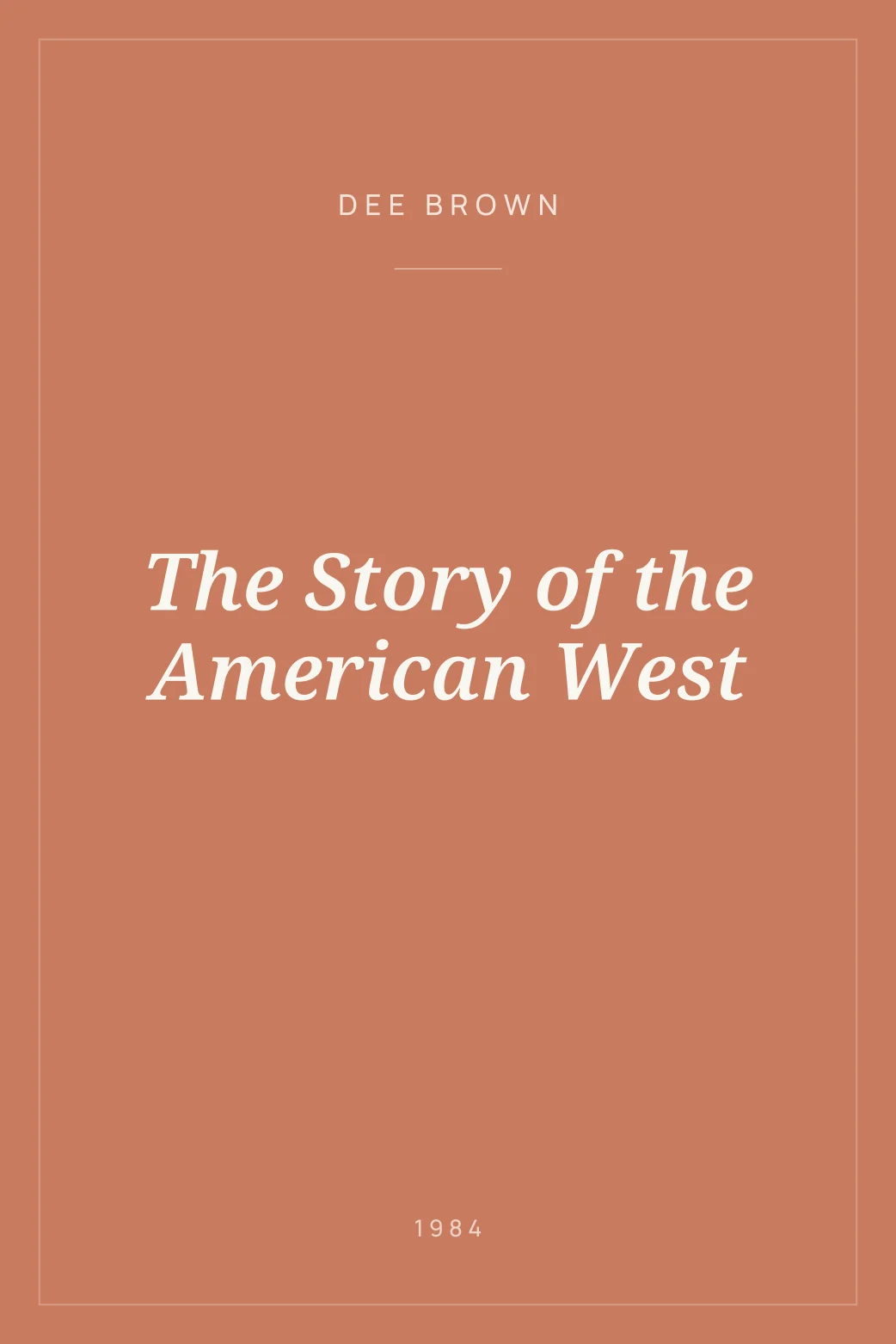 Portada de The Story of the American West