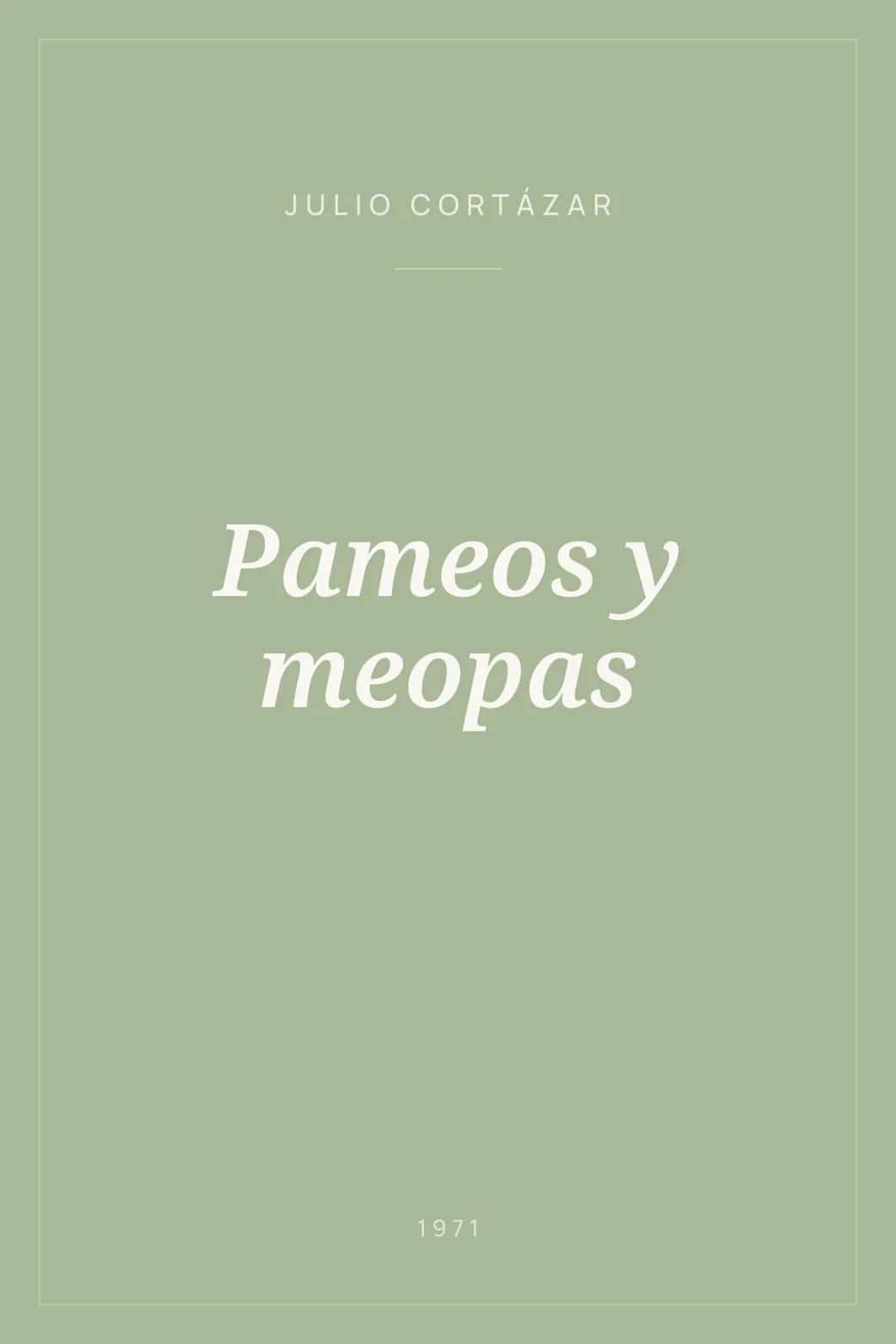Portada de Pameos y meopas