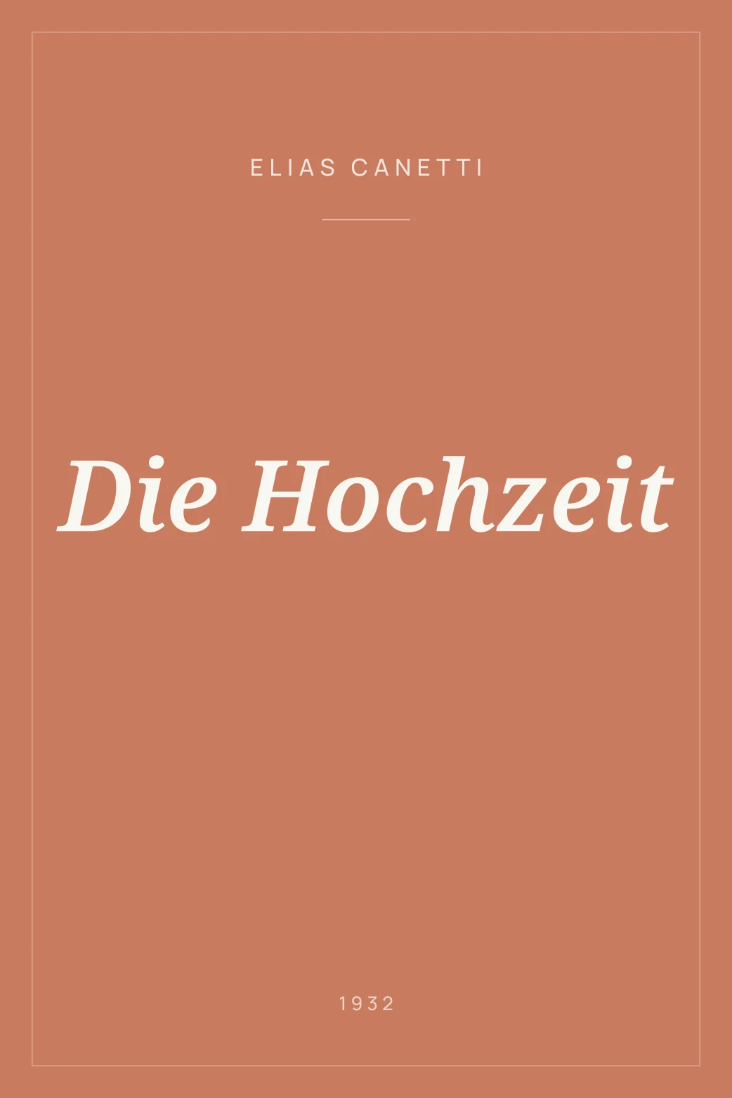 Portada de Die Hochzeit
